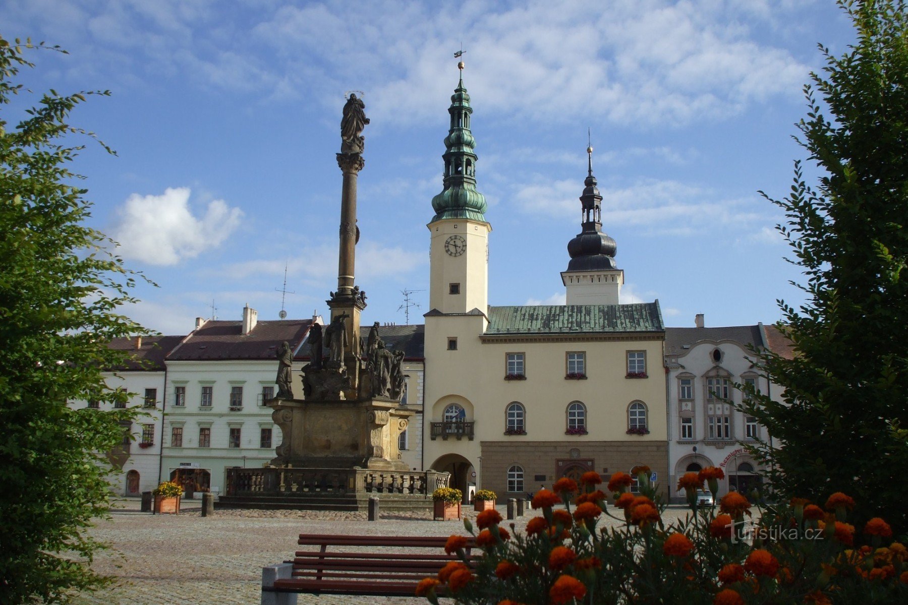 Moravská Třebová - kaupungintalo ja torni