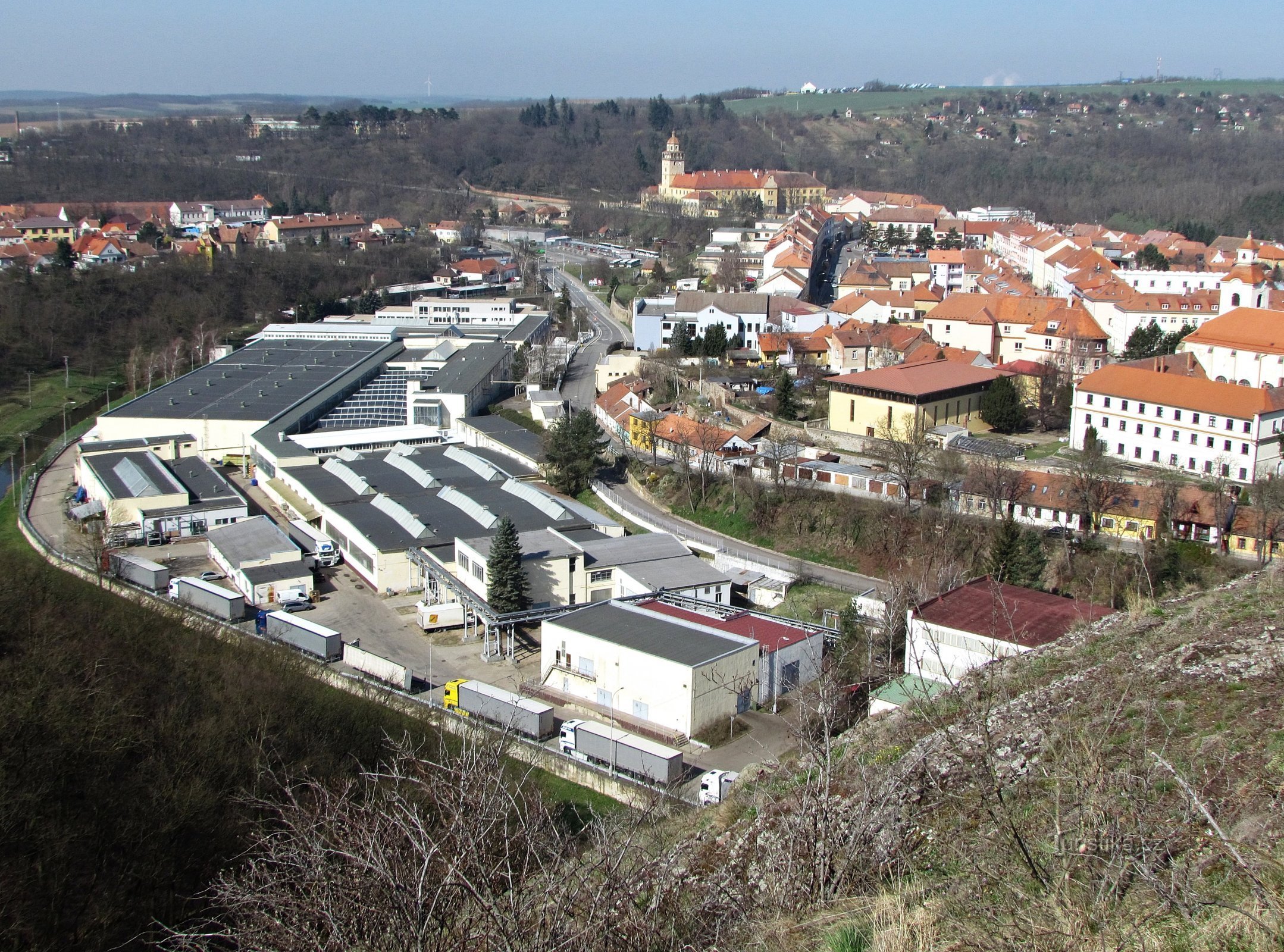 Moravský Krumlov - nhìn từ Floriánek