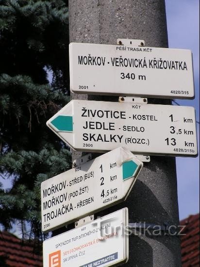 Mořkov - Veřovice - Ausschnitt: Mořkov - Veřovice - Ausschnitt