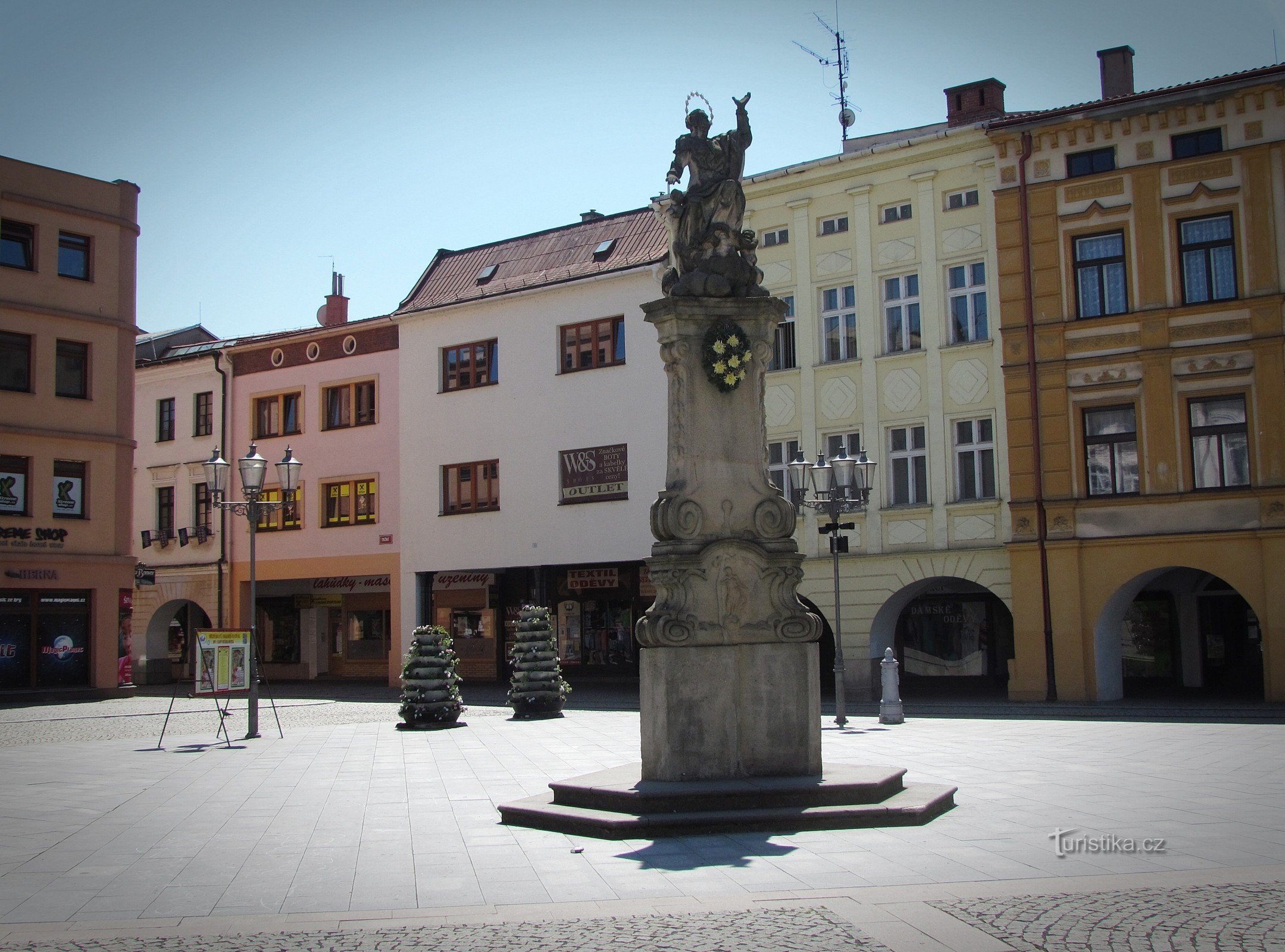 Plague column on Freedom Square in Frýdek - Místek