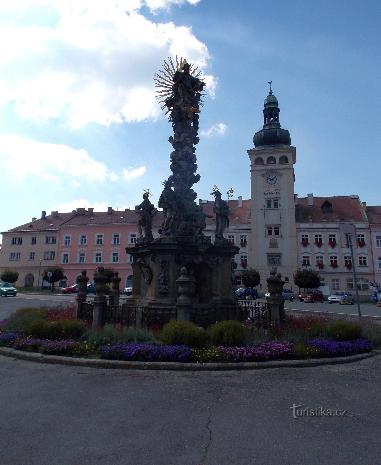 Pestilence column - a sculpture of the Holy Trinity in Fulnek