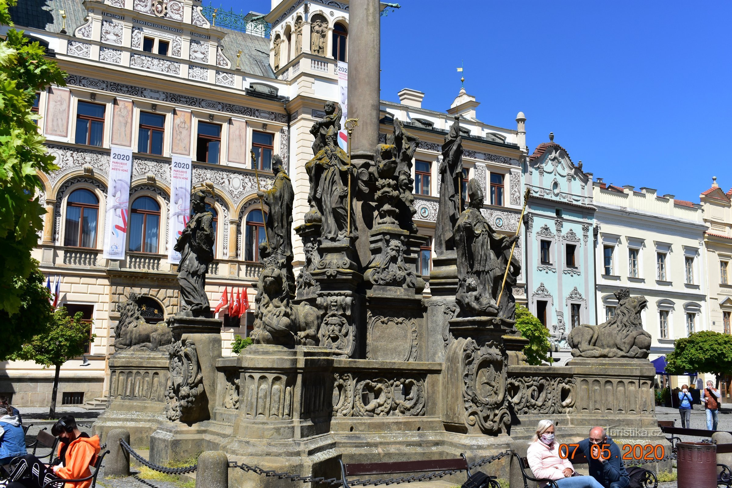 Coluna da peste em Pardubice