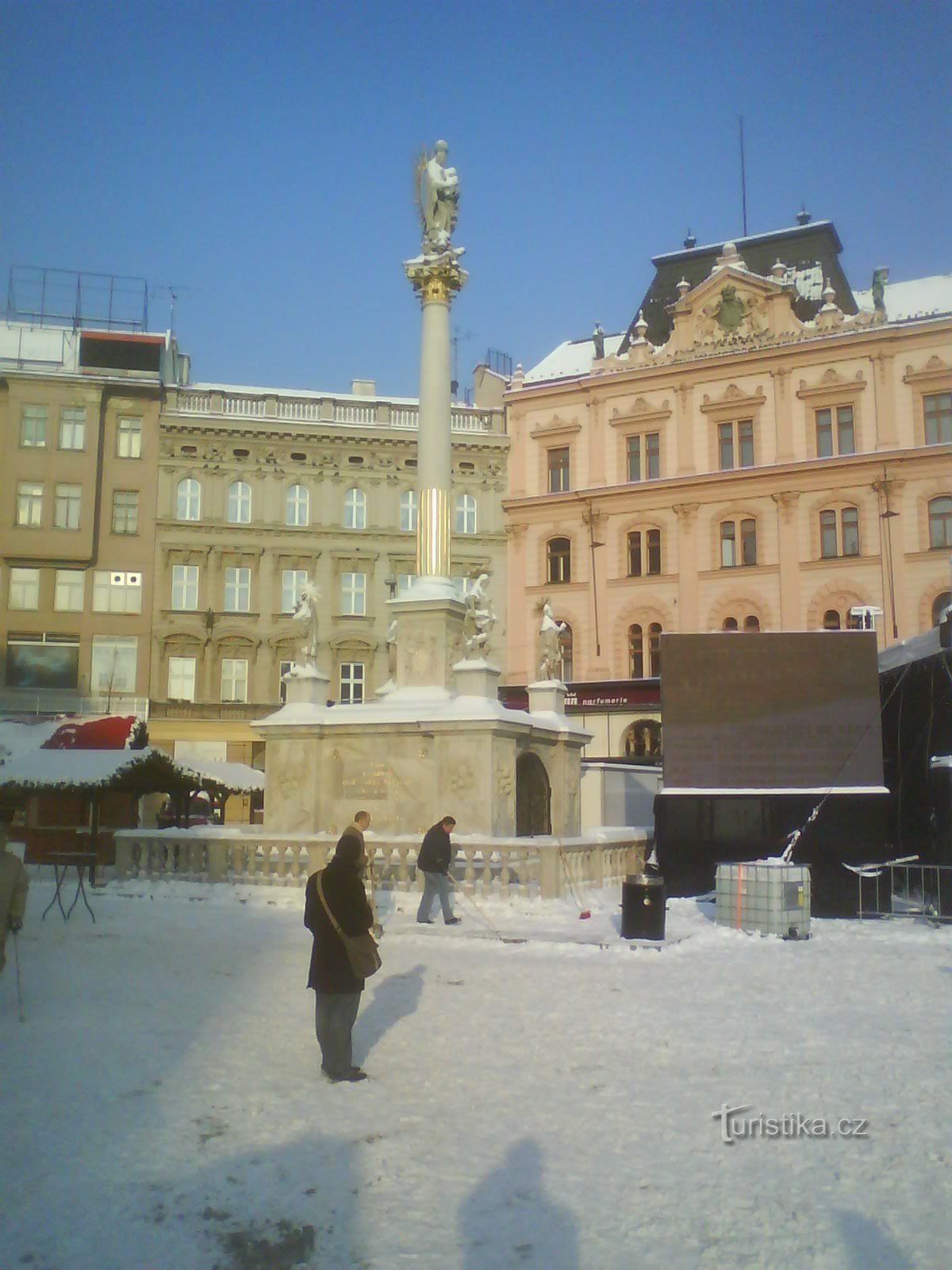 Plague column on Slobody Square in Brno