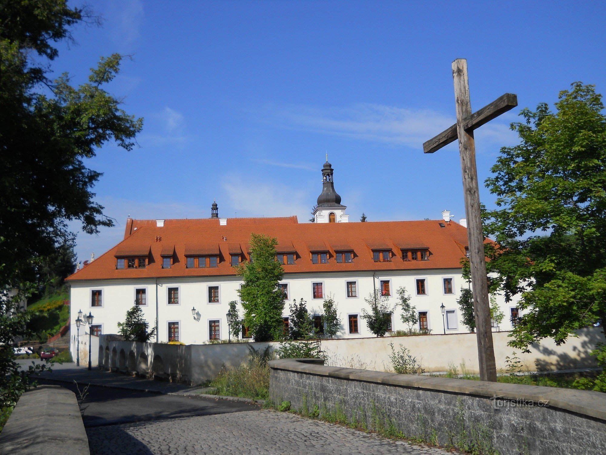 Bridge to the monastery complex + dormitory of the Piarist order