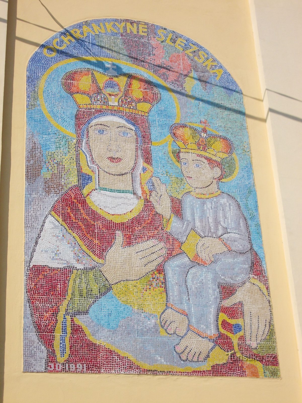 mosaik av grevinnan Jungfru Maria - beskyddare av Schlesien