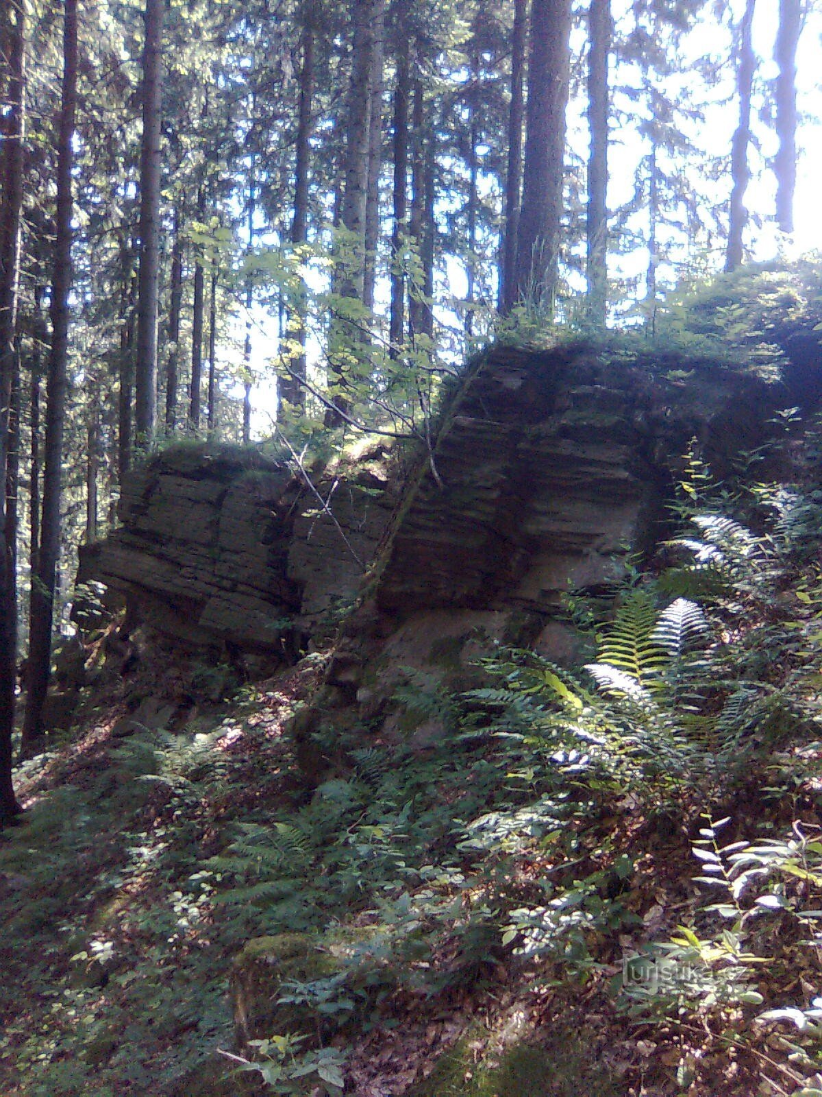 ein frostiges Blockhaus auf Růžanci