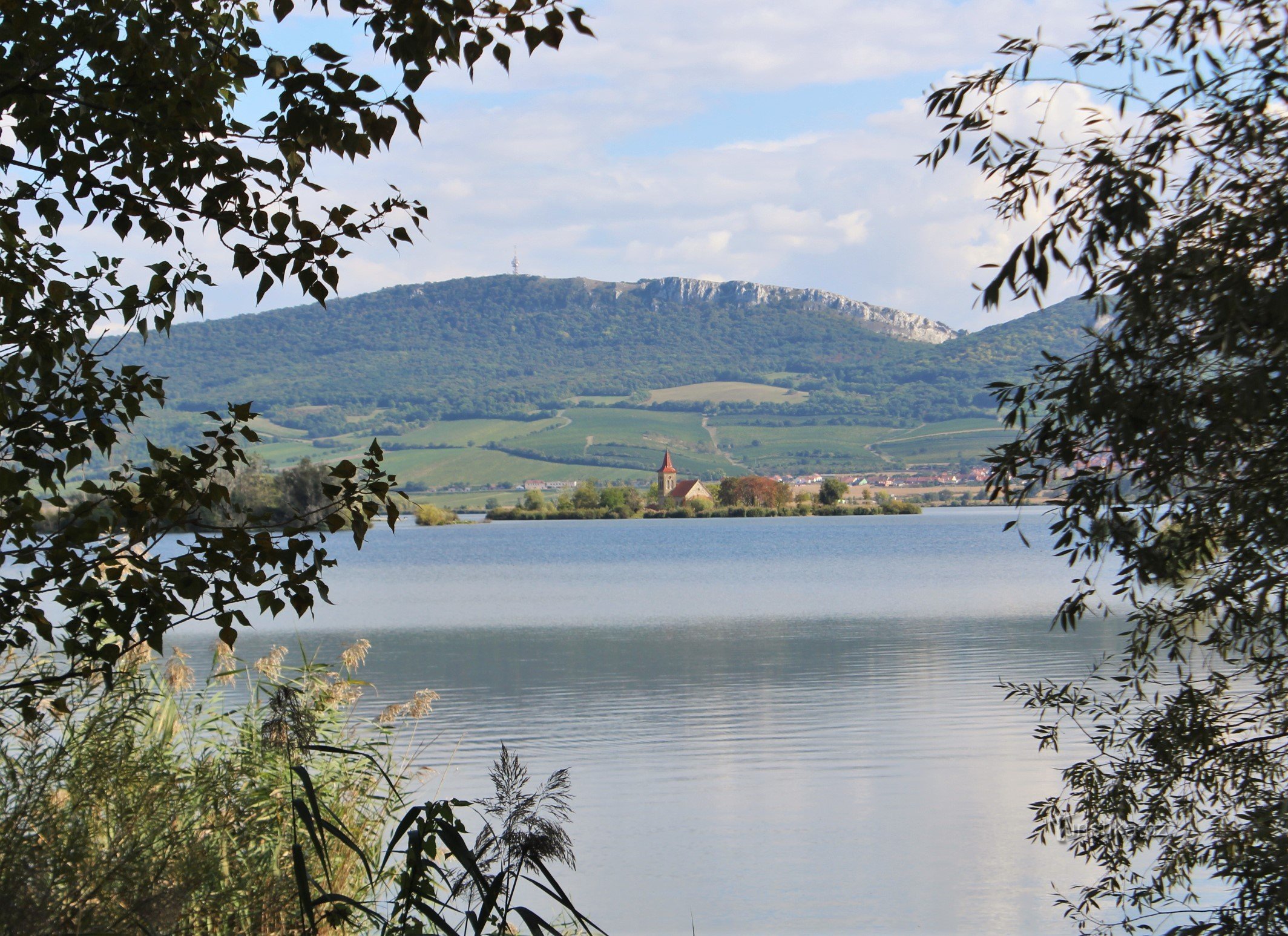 Mušov - kostel sv. Linharta na ostrůvku