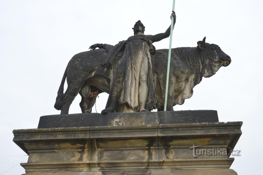 homme avec taureau