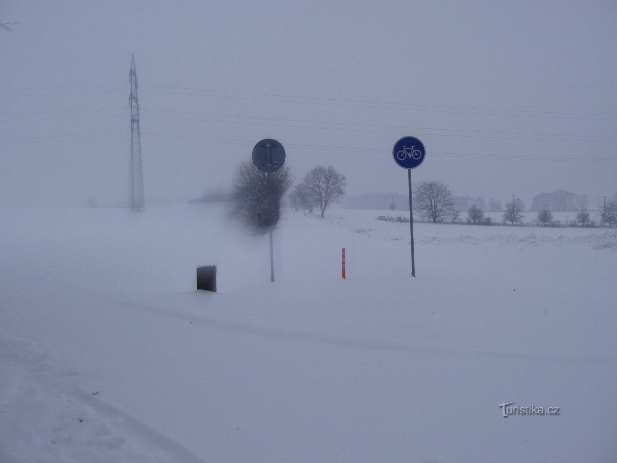 Ski de fond sur la piste cyclable Nezamyslice - Morkovice