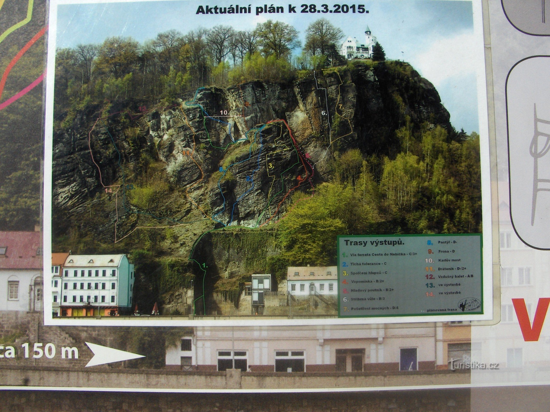 Op de via ferrata naar Děčín.