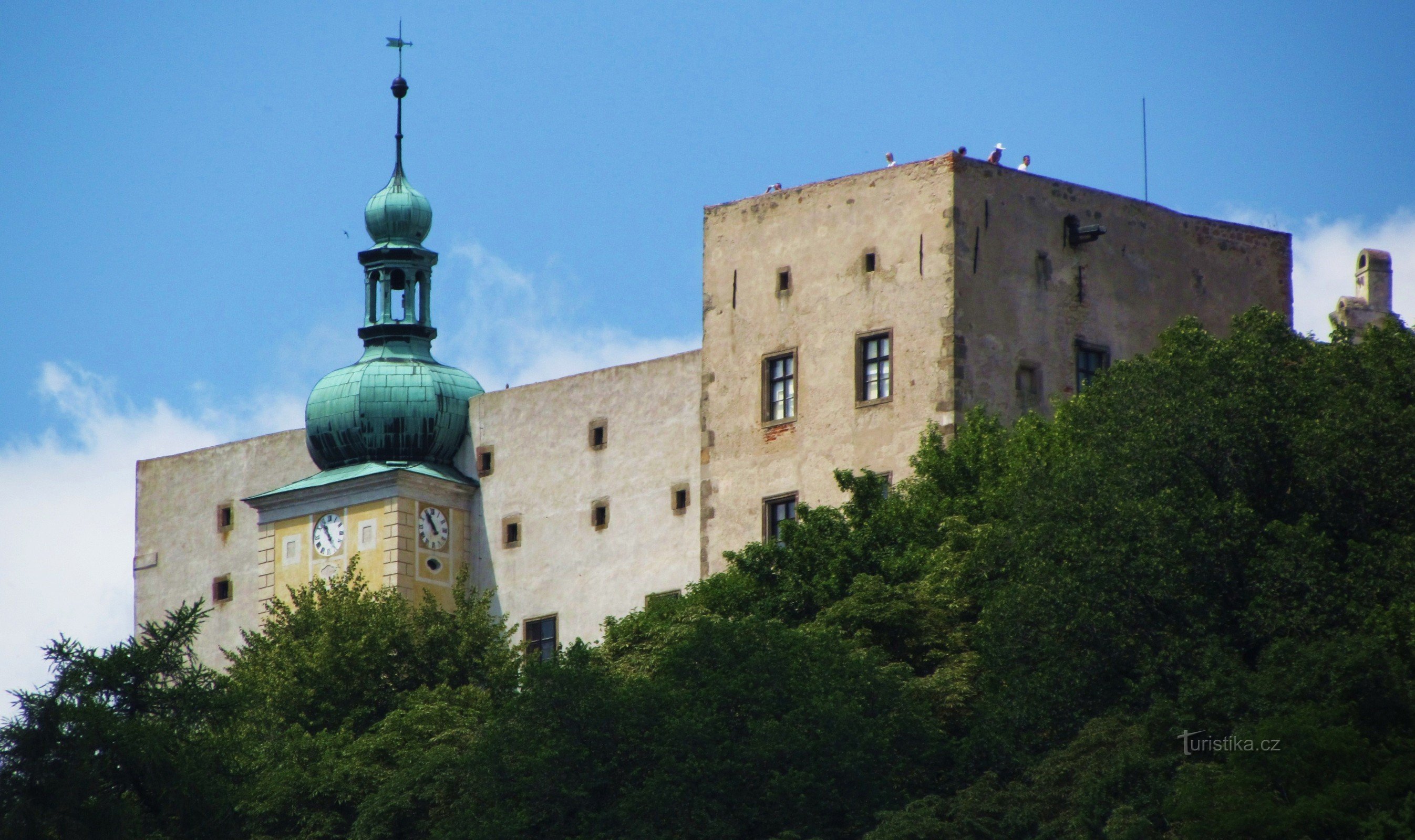 Para o Castelo de Buchlov, de onde