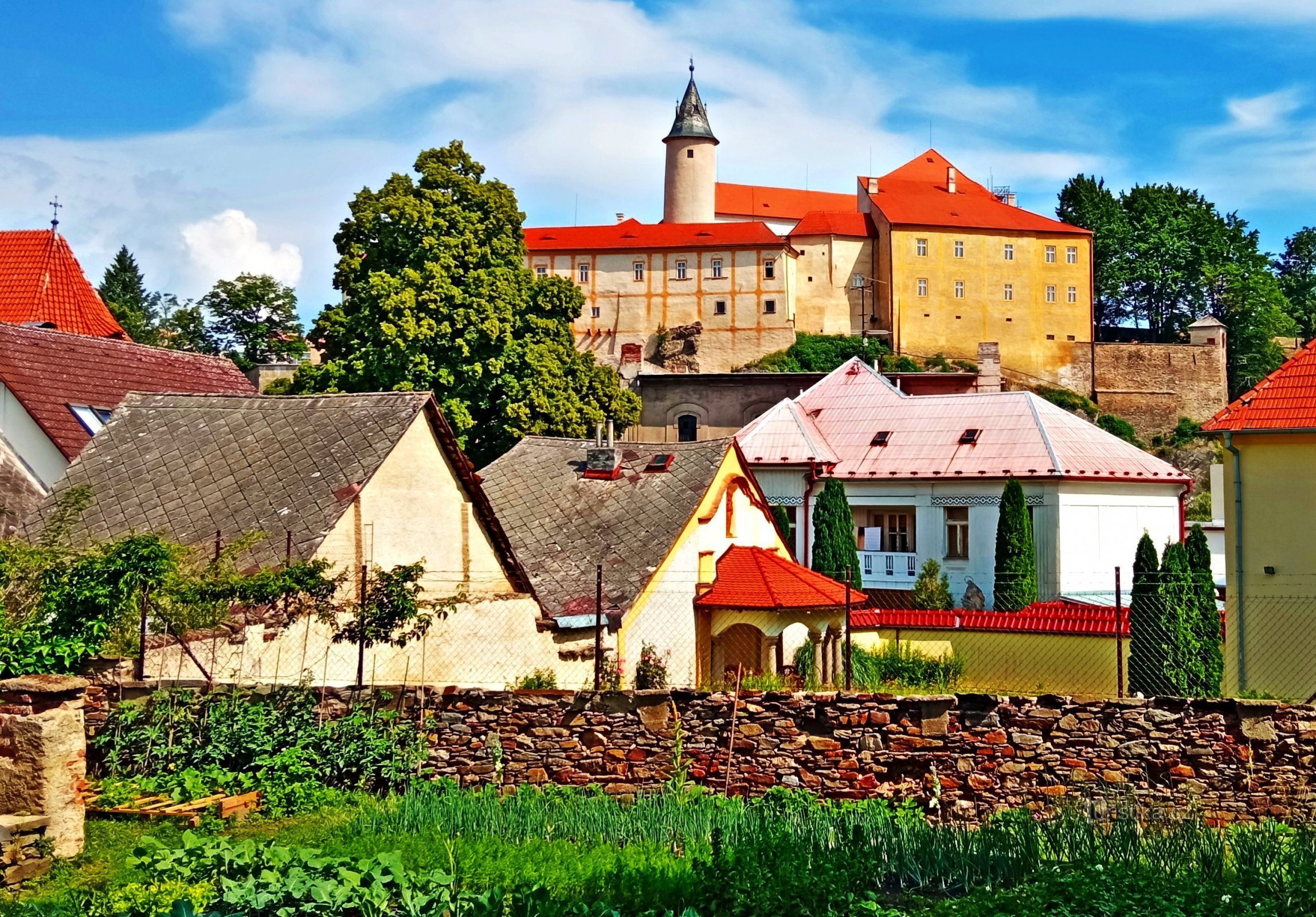 Naar het kasteel in Ledče nad Sázavou