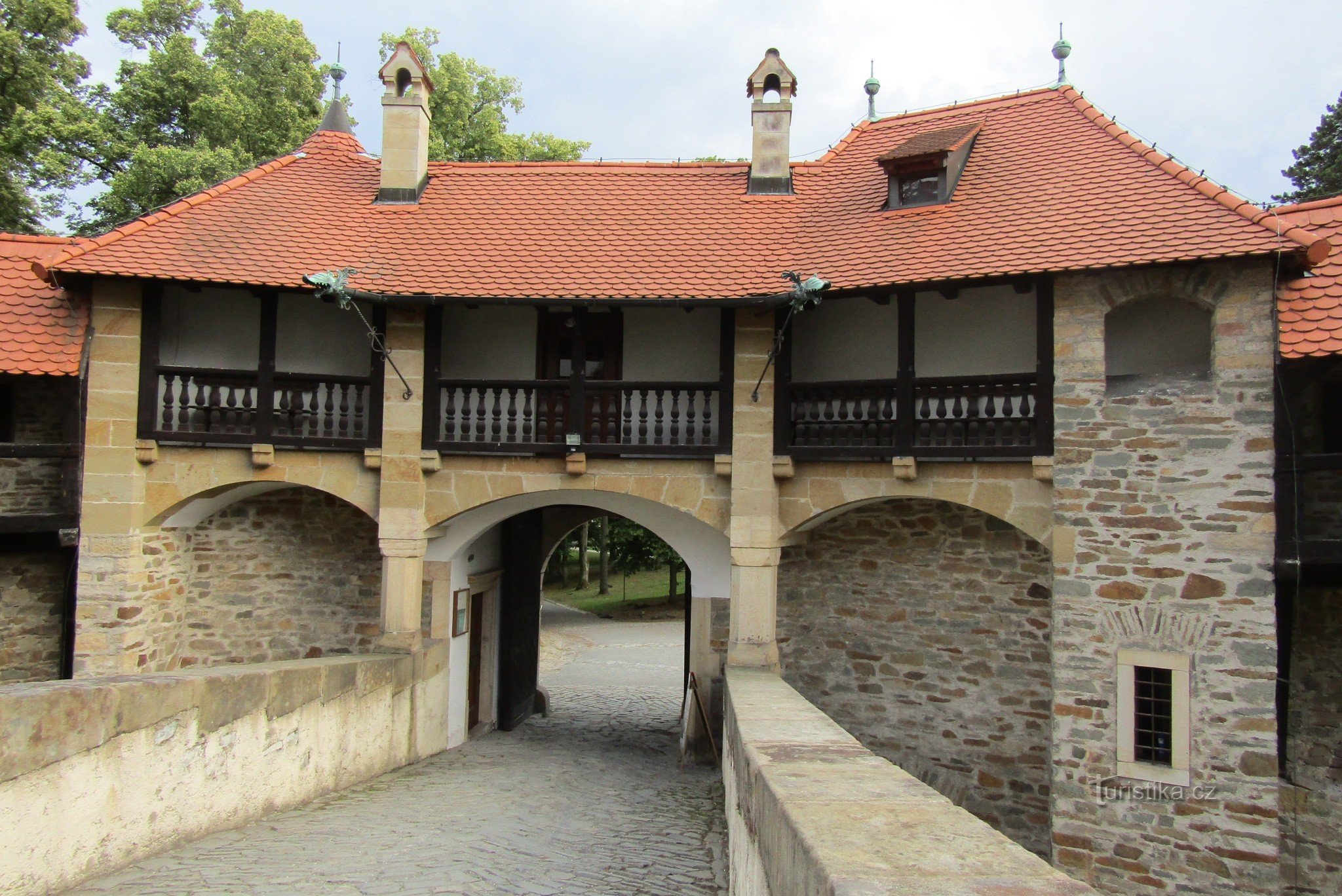 Op het kasteel van Bouzov