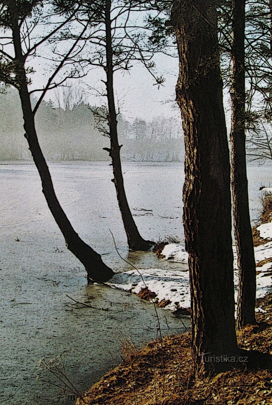 Sulle rocce di Lačnovská in inverno - retrò 2002