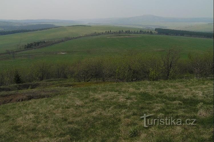 pe Mědník: vedere spre nord