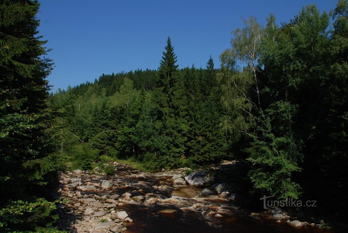 Na Mýta - der Zusammenfluss von Mumlava und Jizera