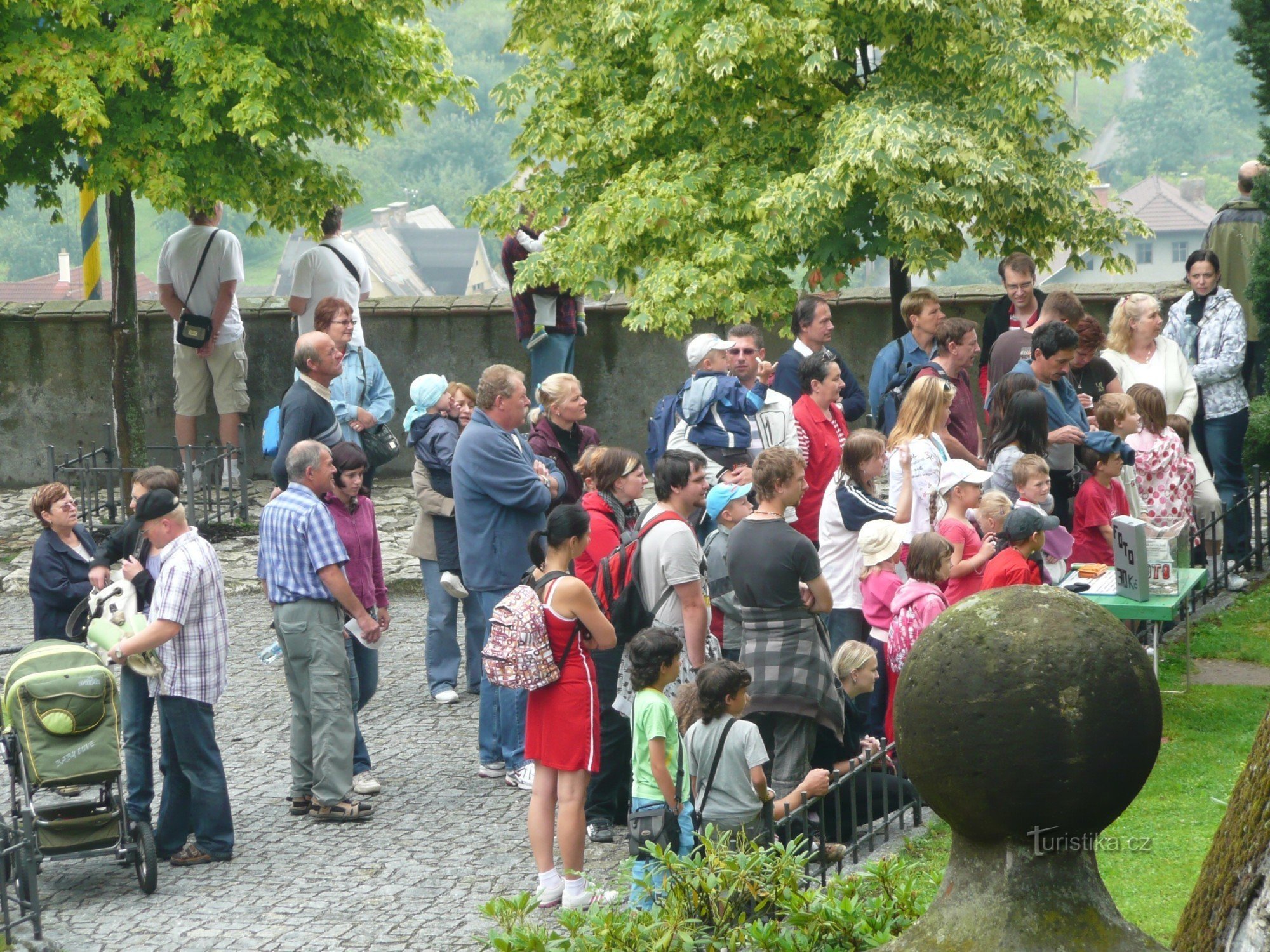 In the courtyard of the Český Šternberk castle