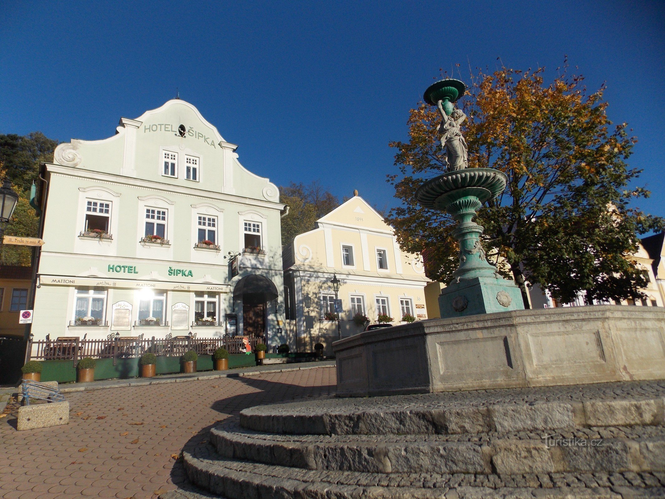 On the square in Štramberk