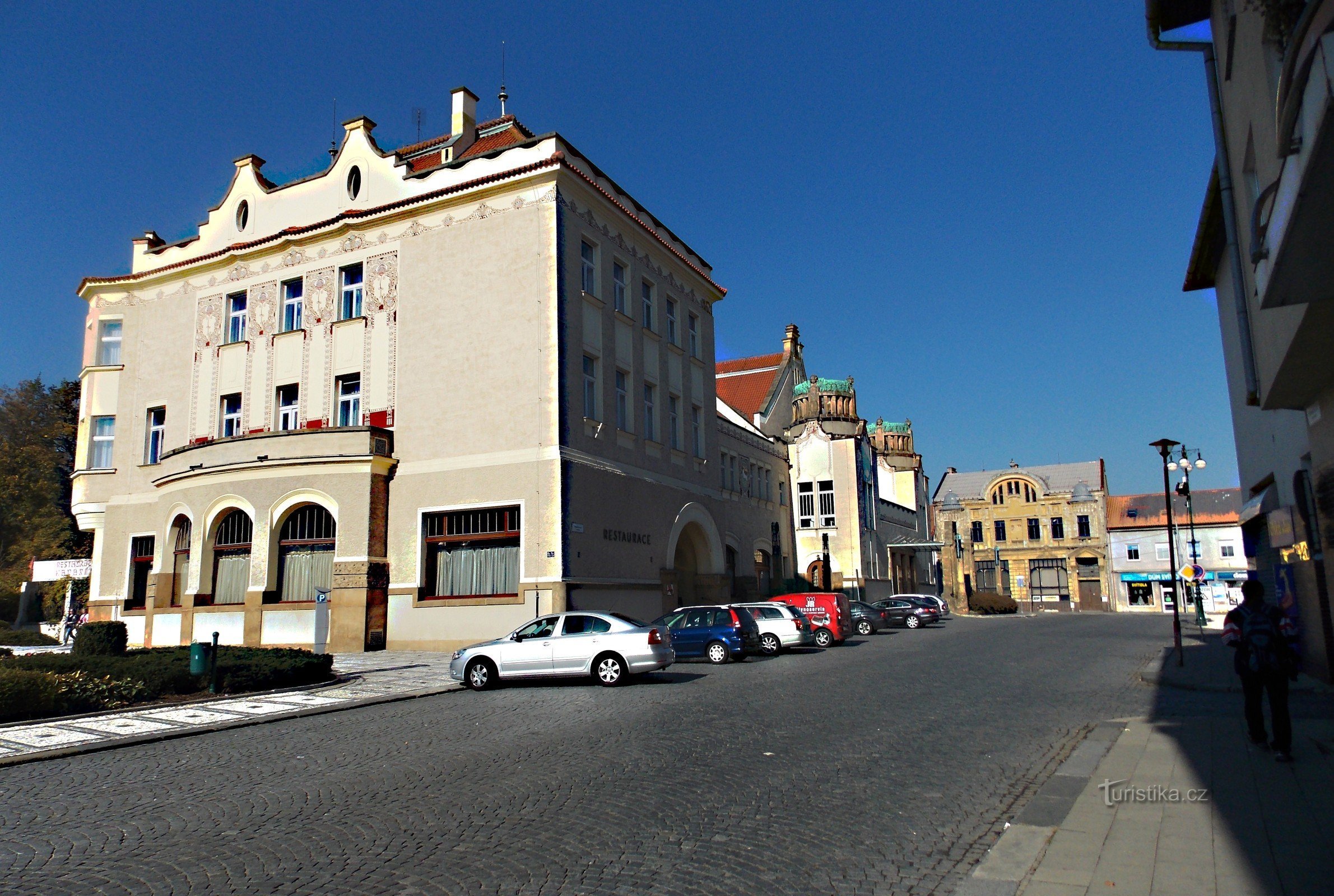 Til frokost på restauranten i nationalhuset i Prostějov