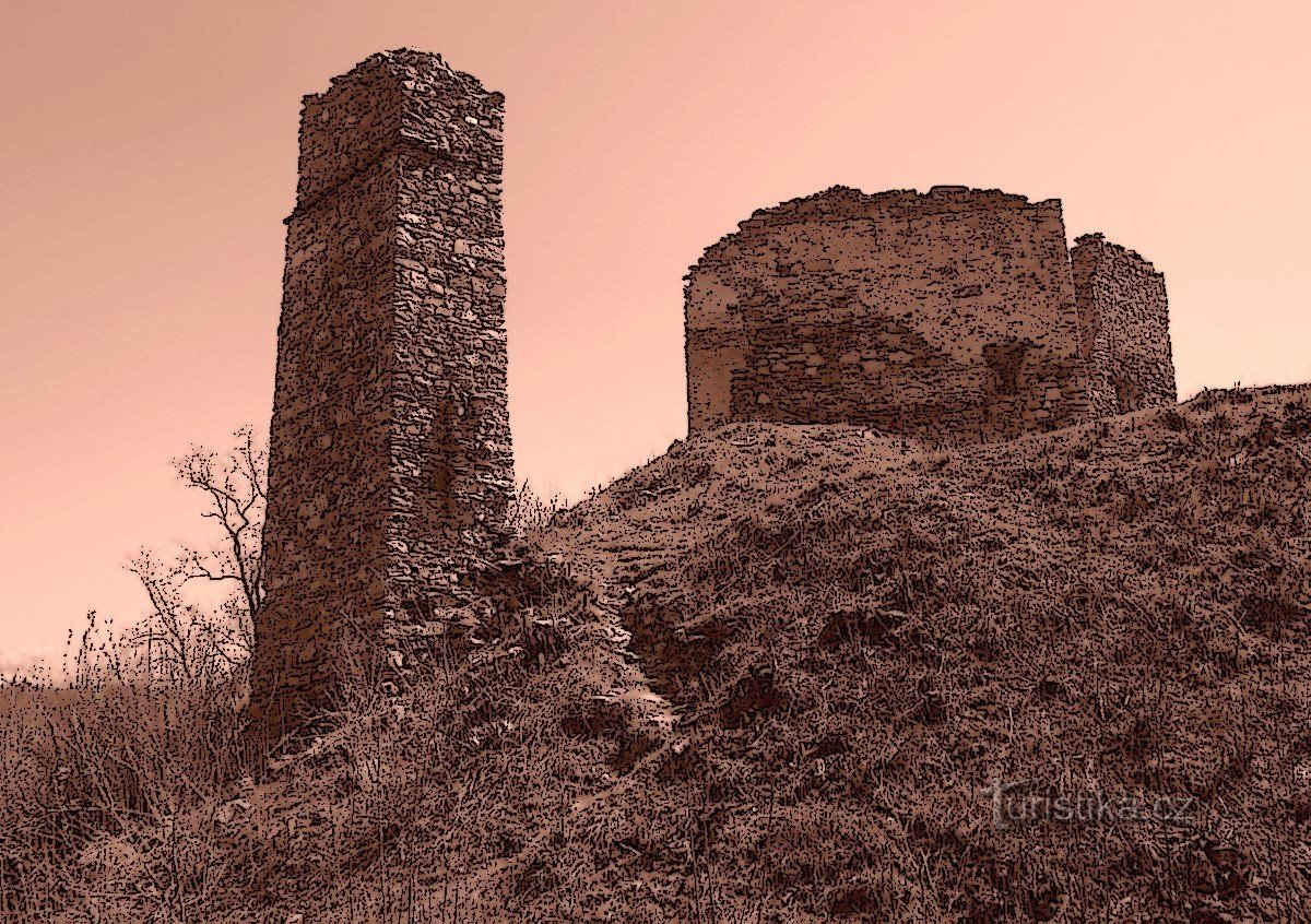 La ruinele romantice din Brníčko