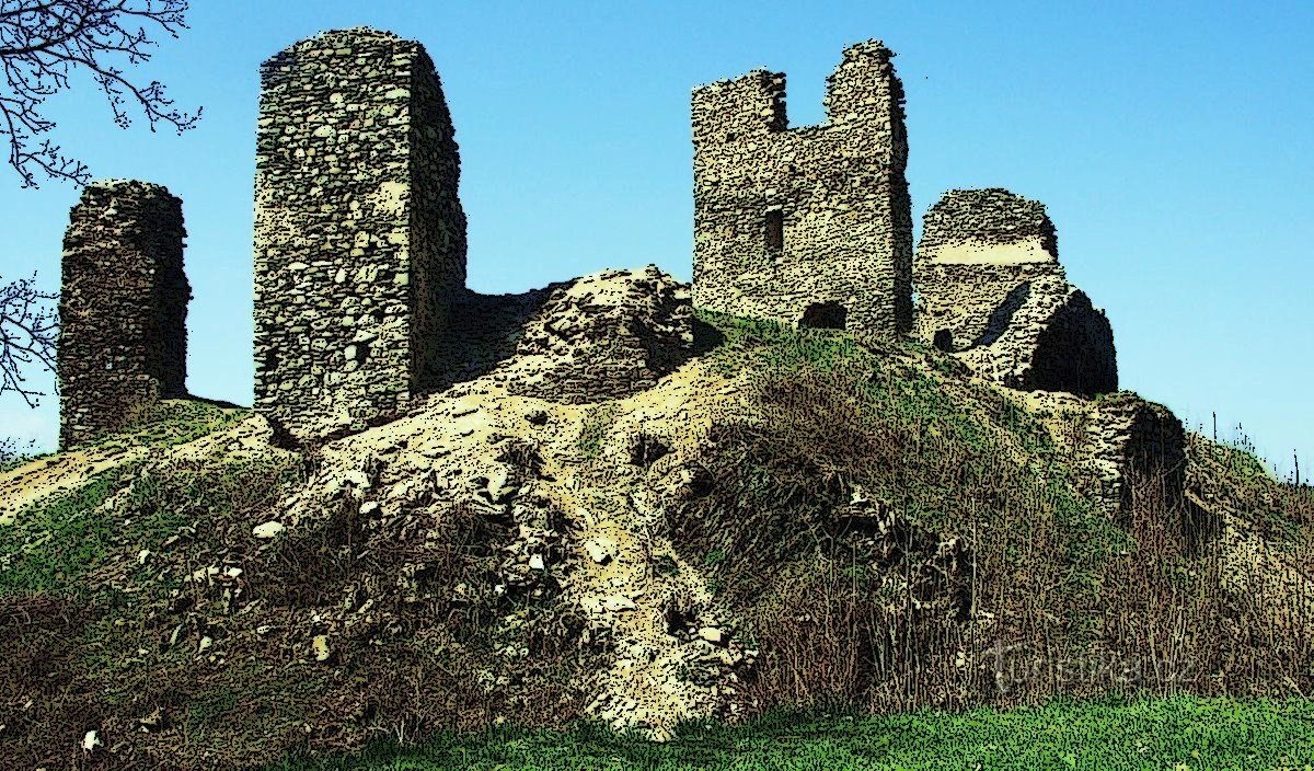 La ruinele romantice din Brníčko