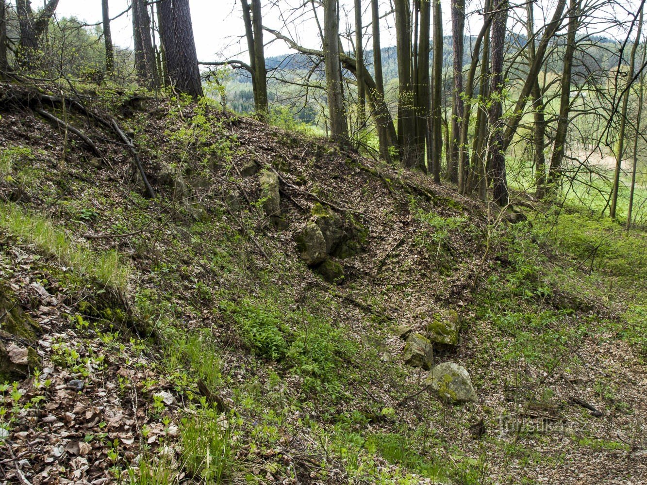 Ein kleiner Steinbruch am Nordfuß