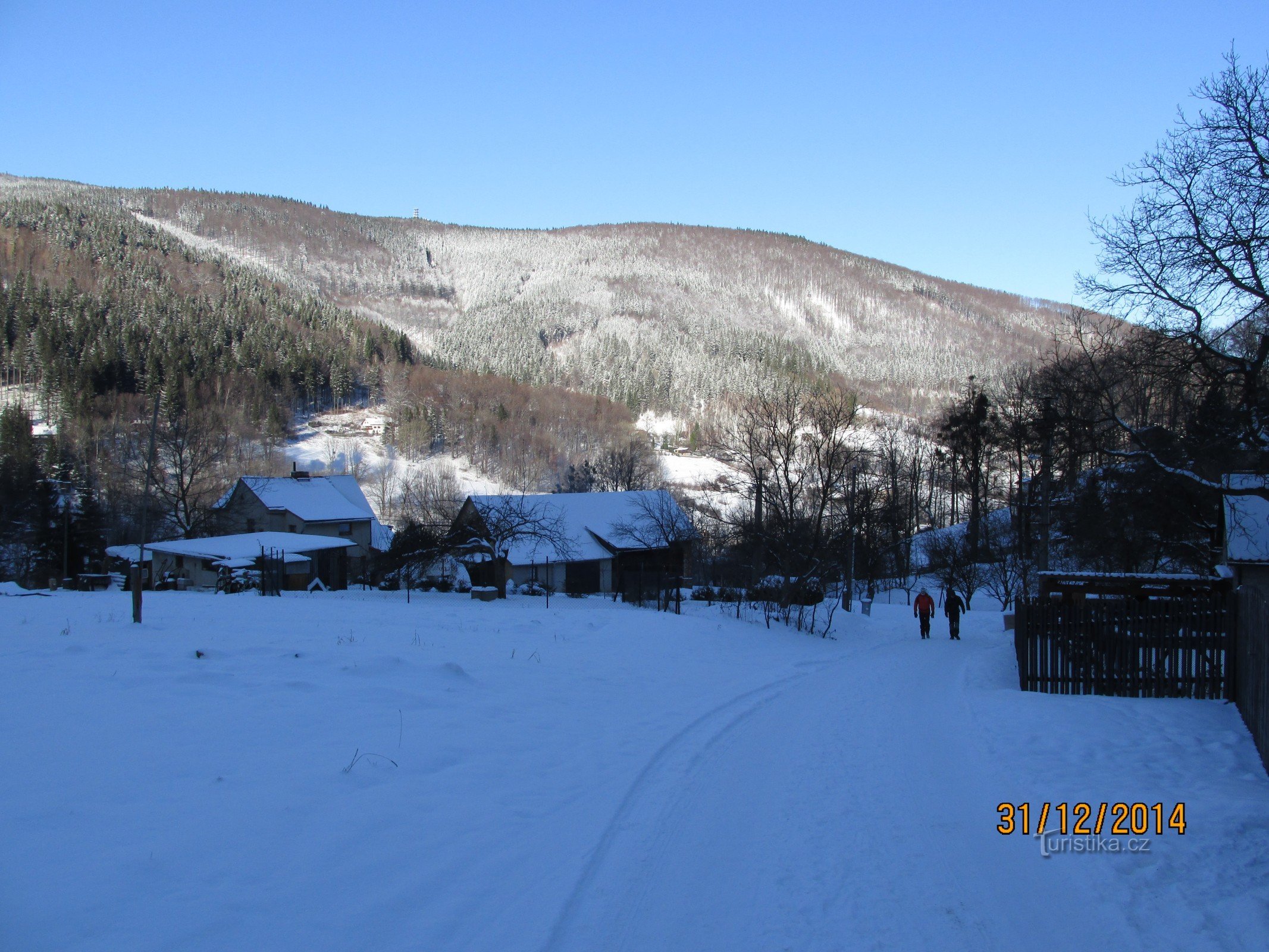 An Silvester Wanderung zur Ostrý-Hütte