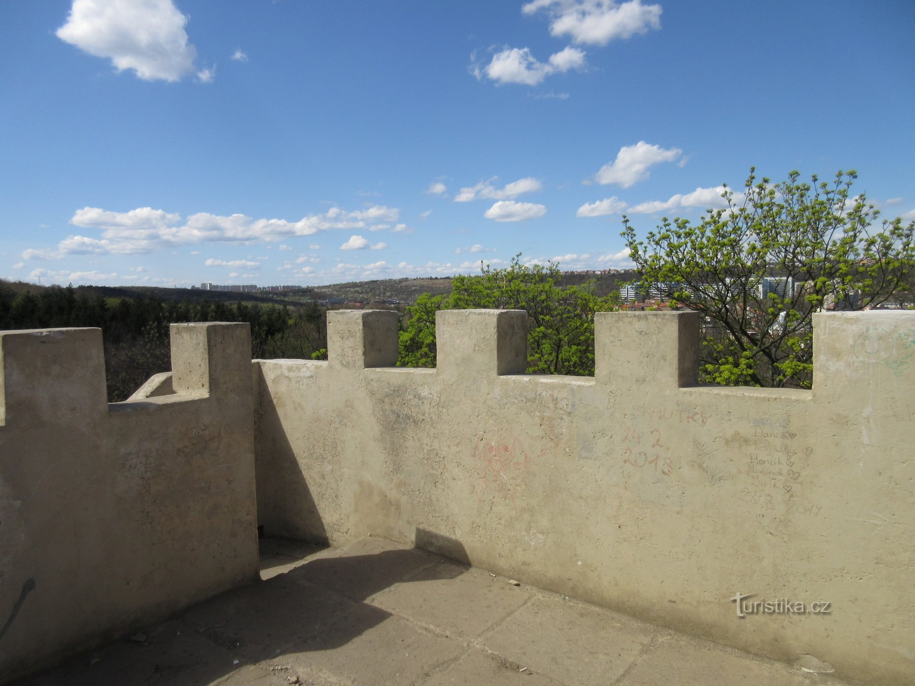 On the tower