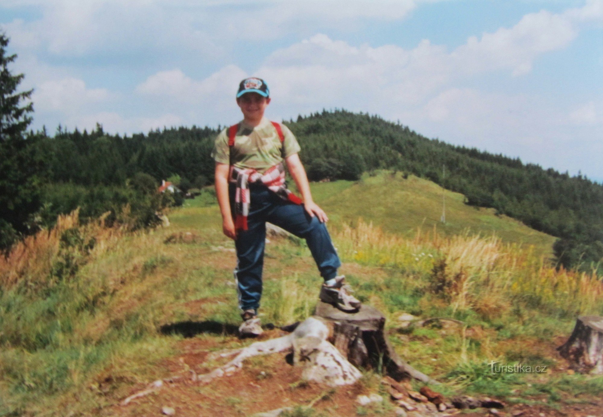 On top of Kopná - a boulder