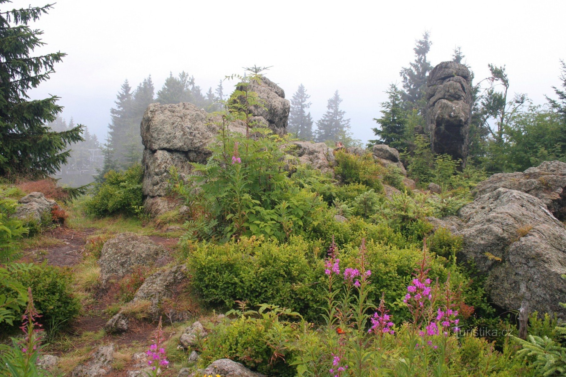 auf dem Gipfel von Špičák