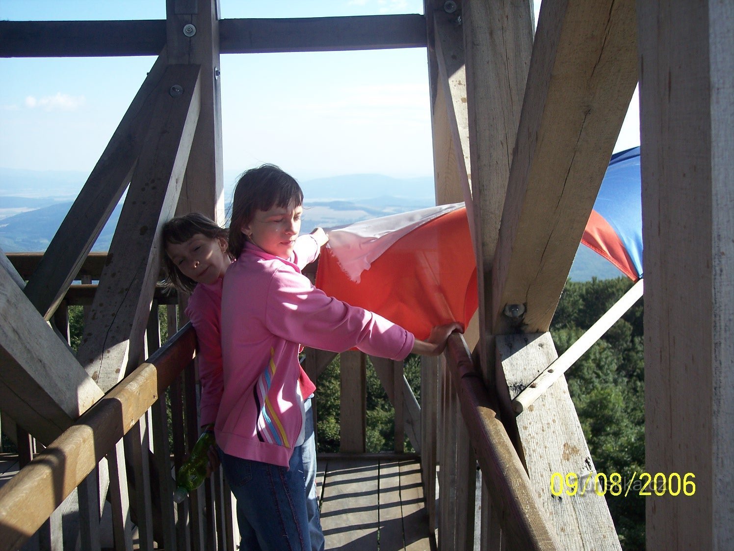 sur le pont d'observation