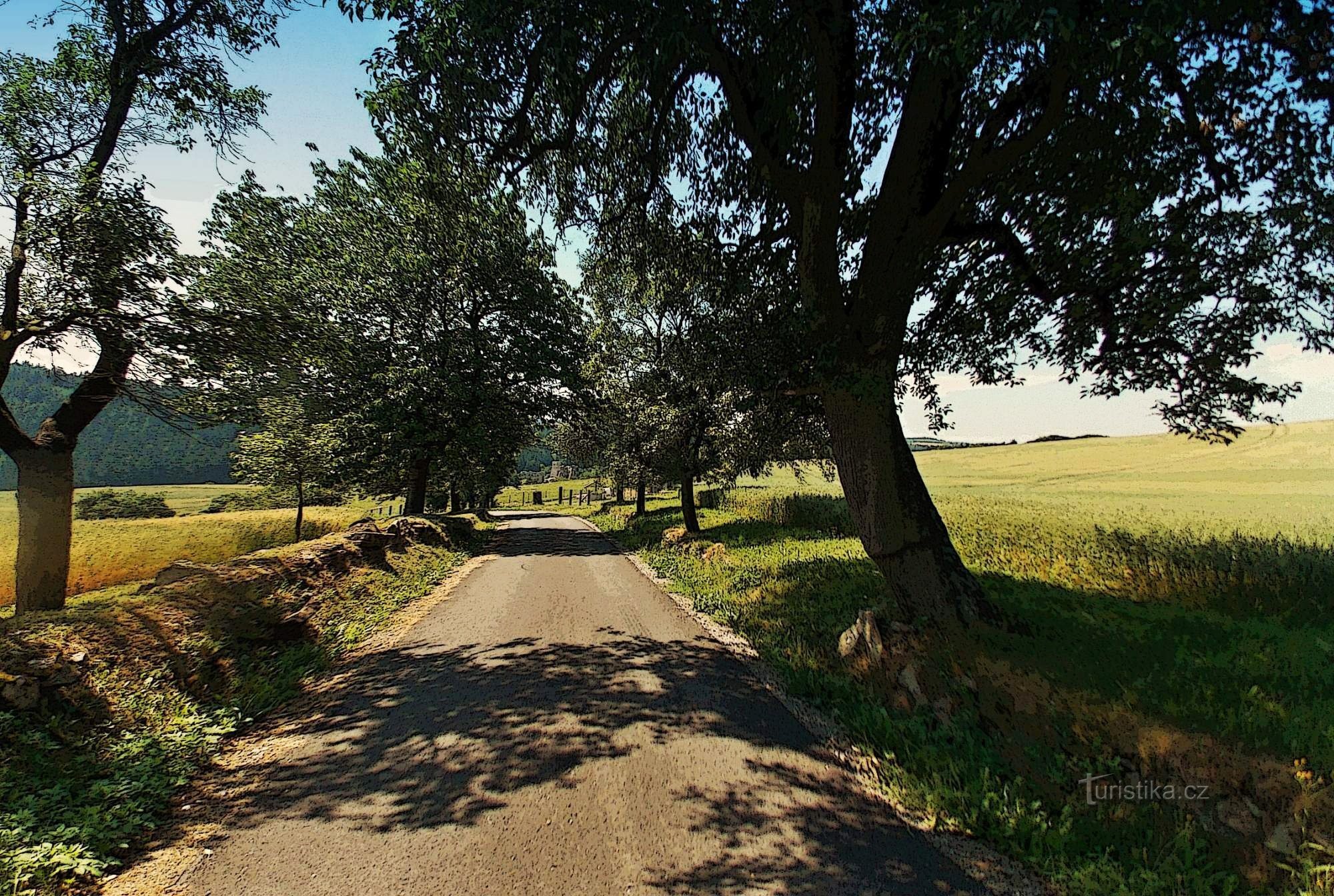 En las Tierras Altas - al castillo de Rokštejn en Jihlavsk