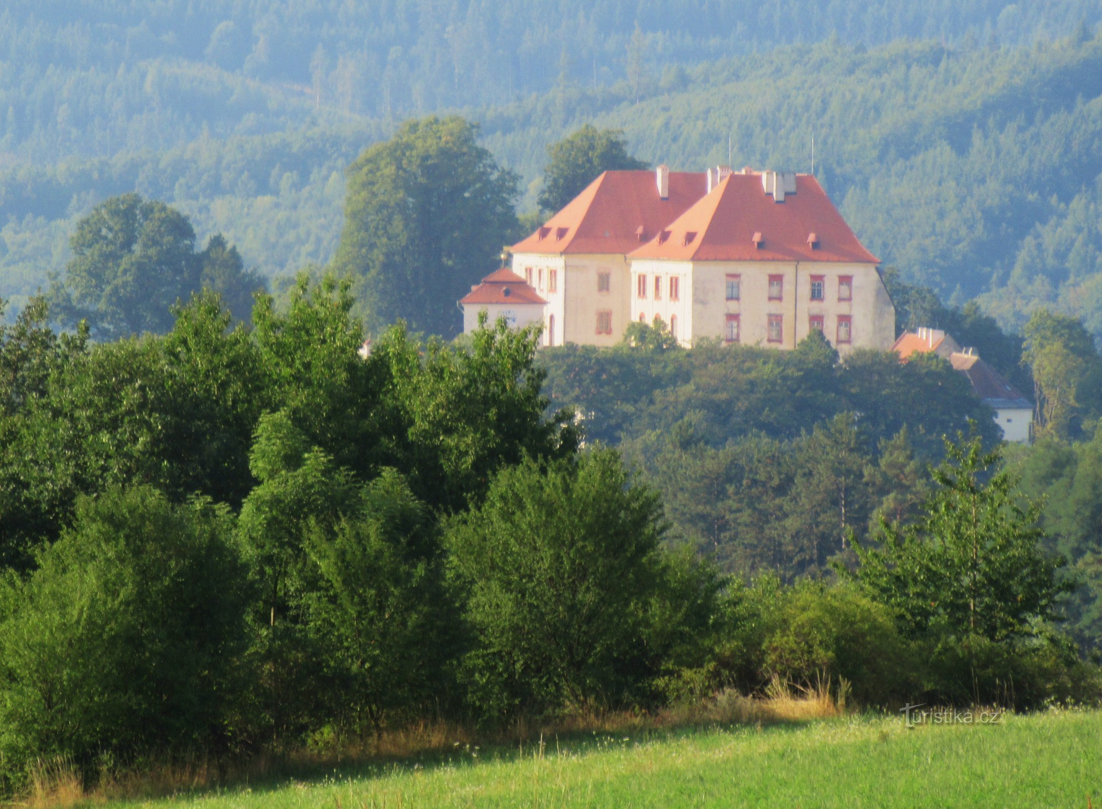 Till slottet i Kunštát