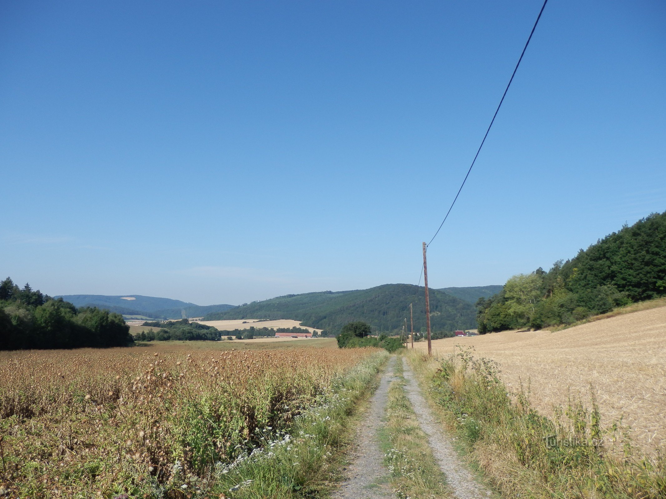 To the castle in Lysice - for example from Šerkovice