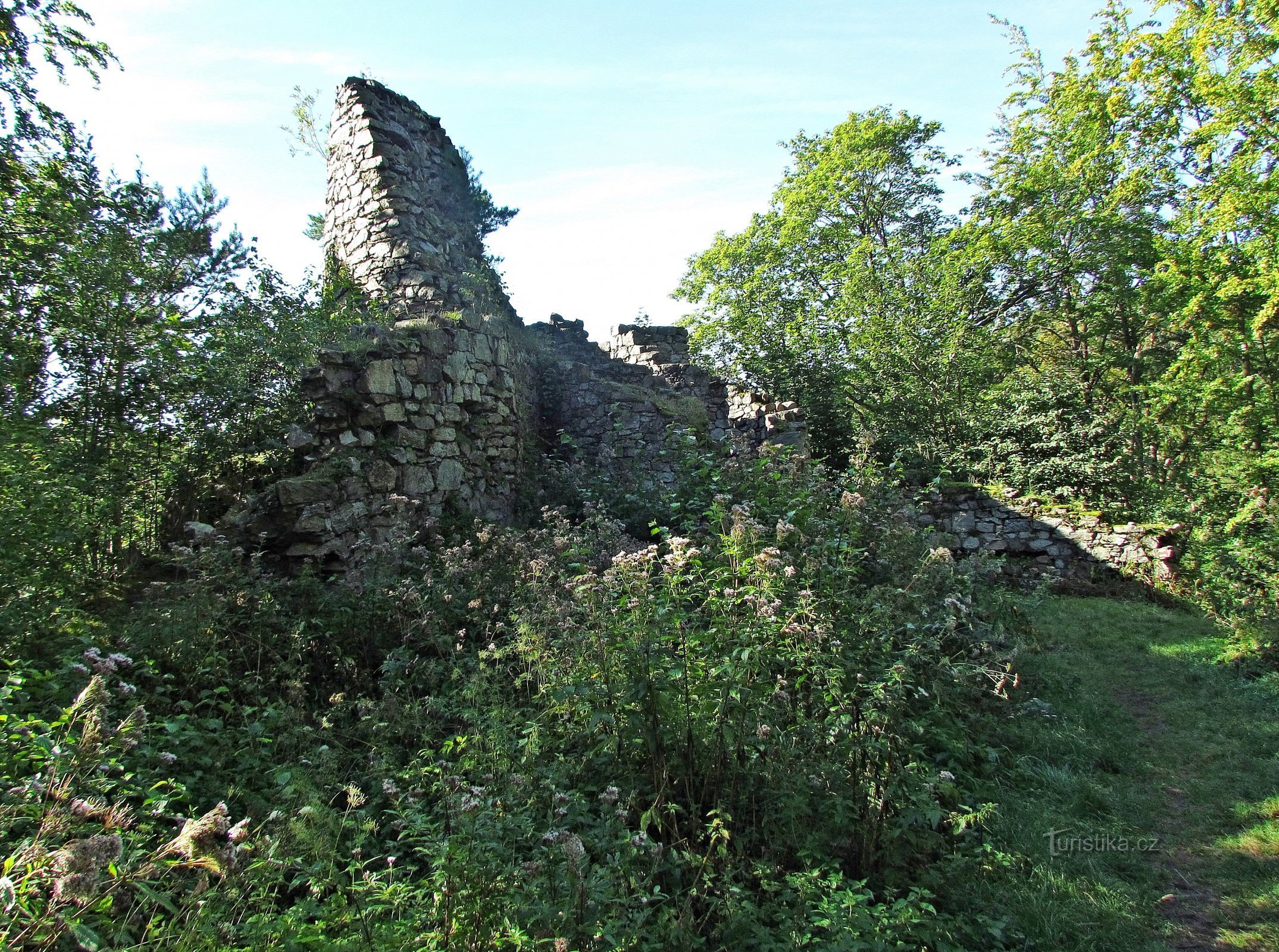 Ved ruinerne af Rychleby Slot