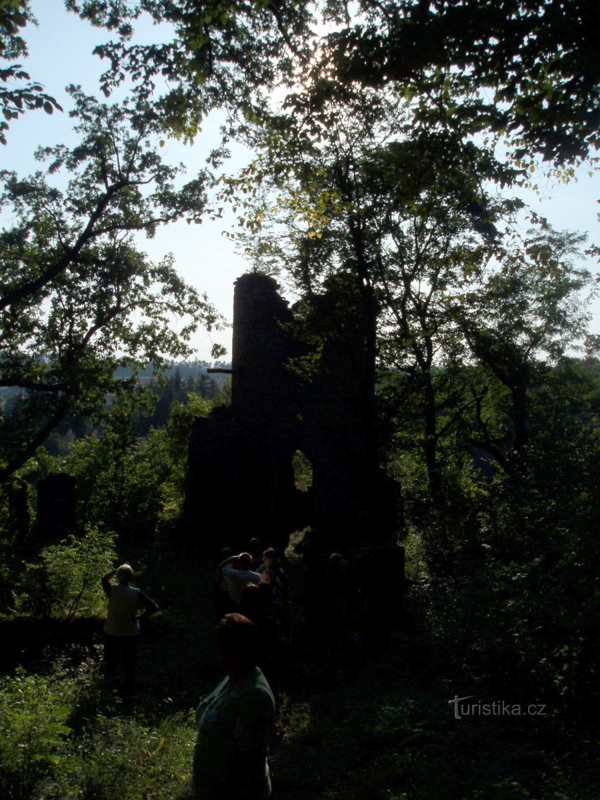 il est situé dans le parc derrière le château