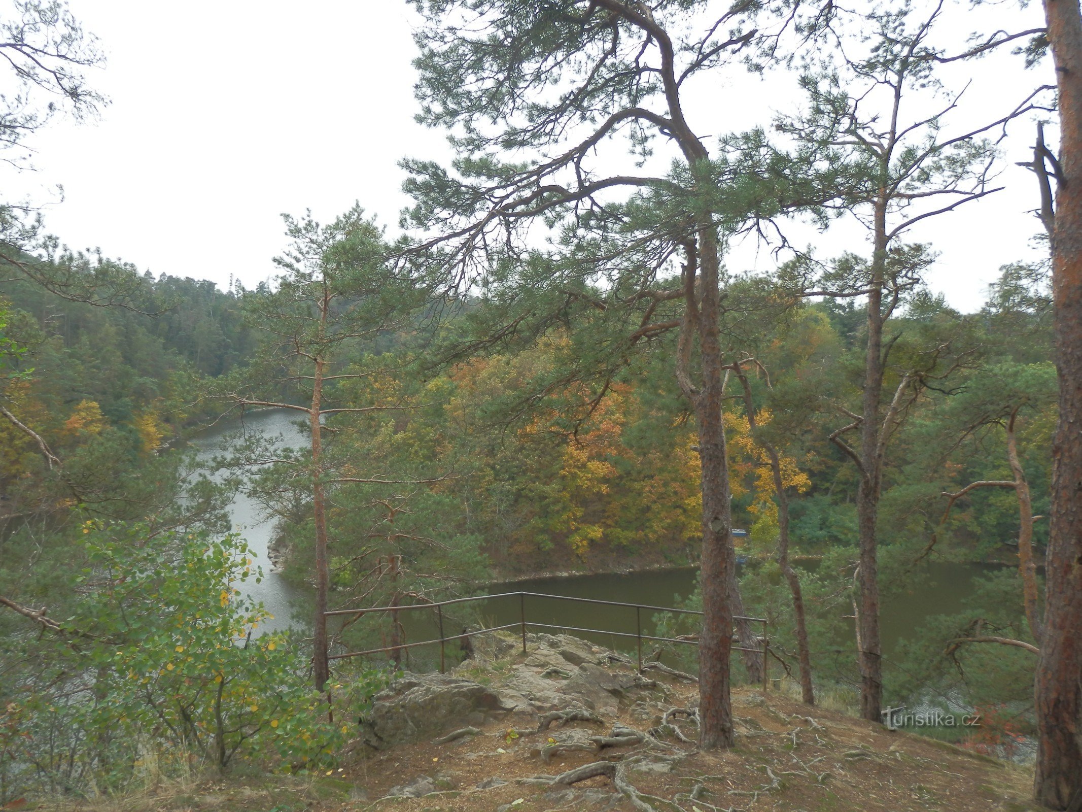 above the dam