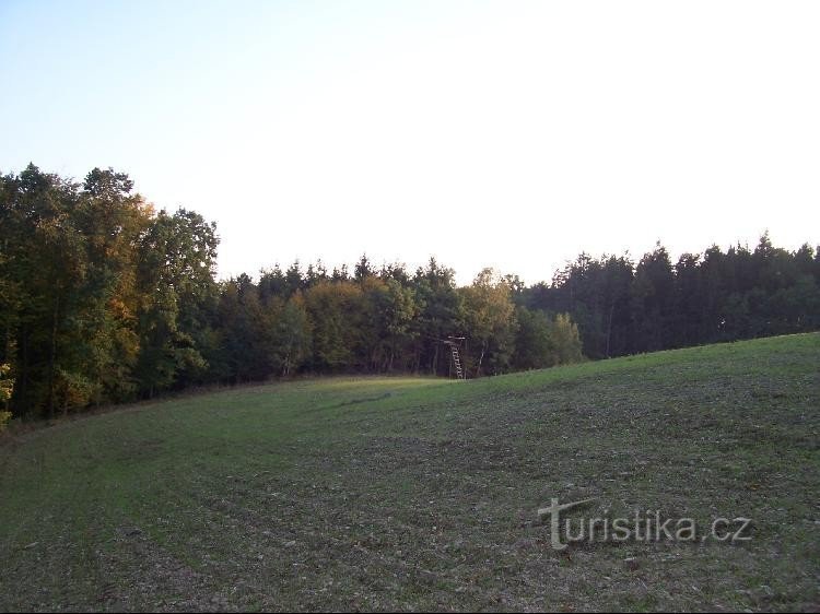 Nadějov: Uitzicht op de heuvel