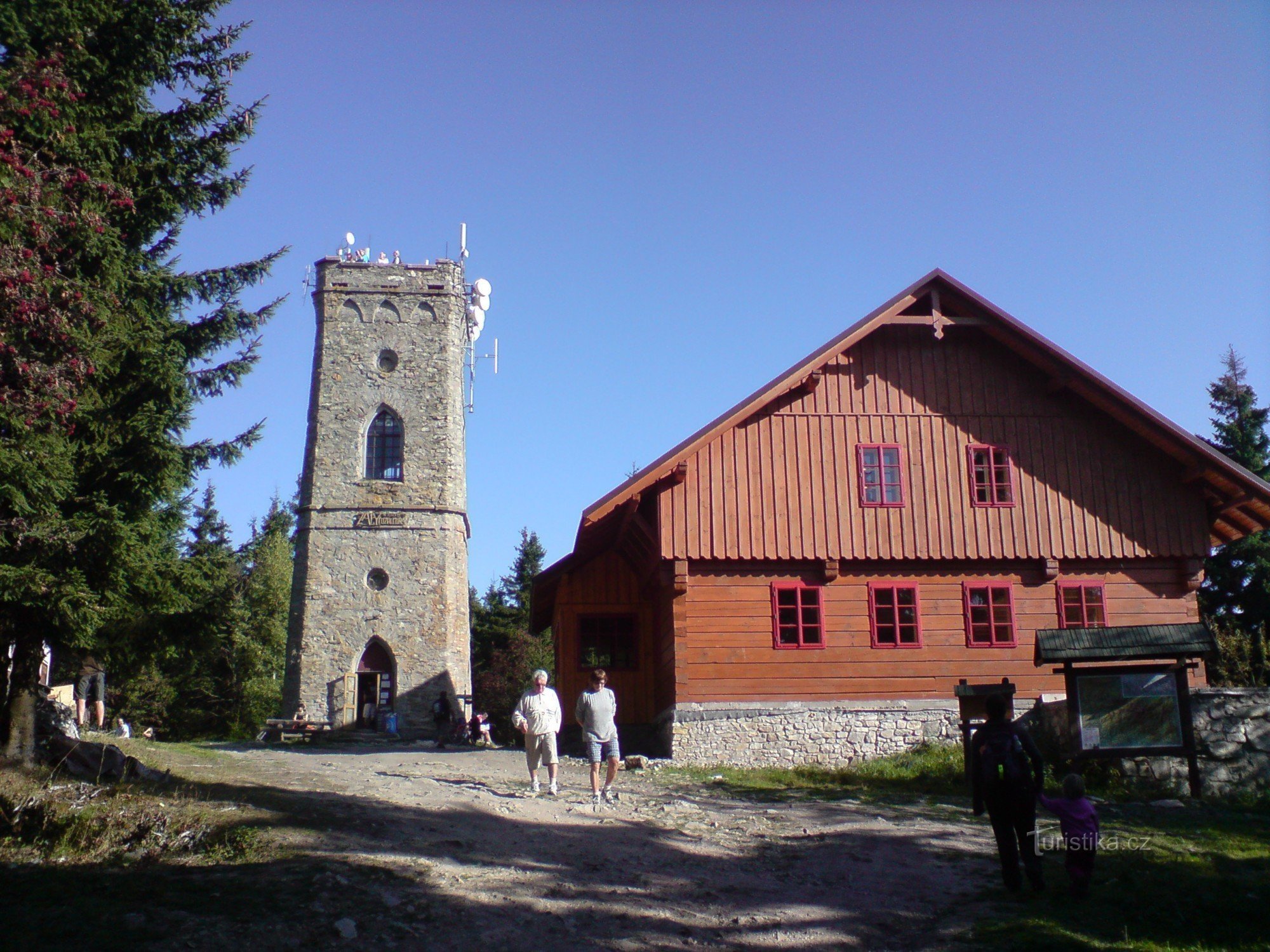 Schönes Wetter am Aussichtspunkt Žalý