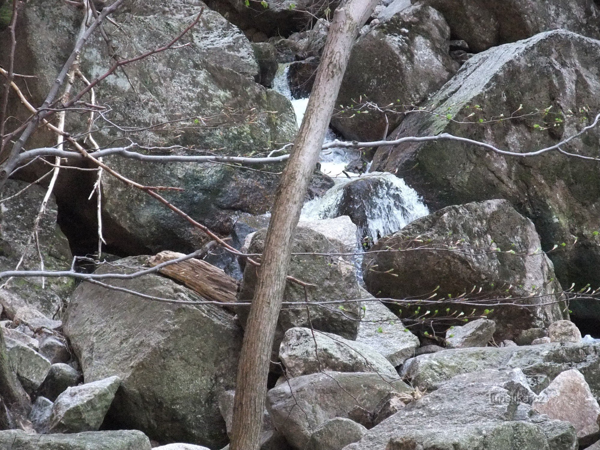 A beautiful waterfall on the Černý potoka