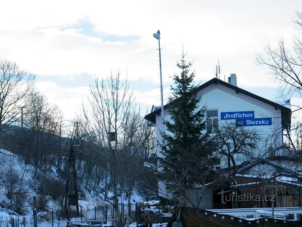 station in de winter