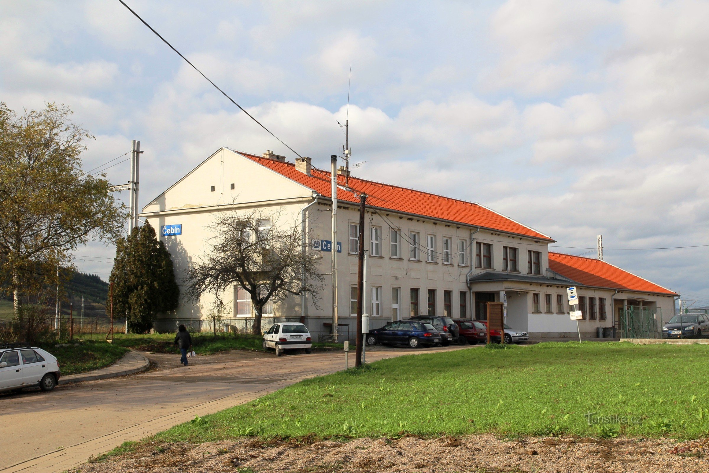 Railway station in Čebín