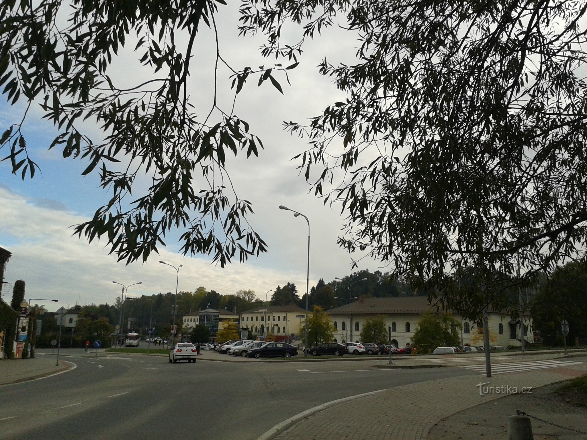 Het station in Zábřeh vanaf de brug