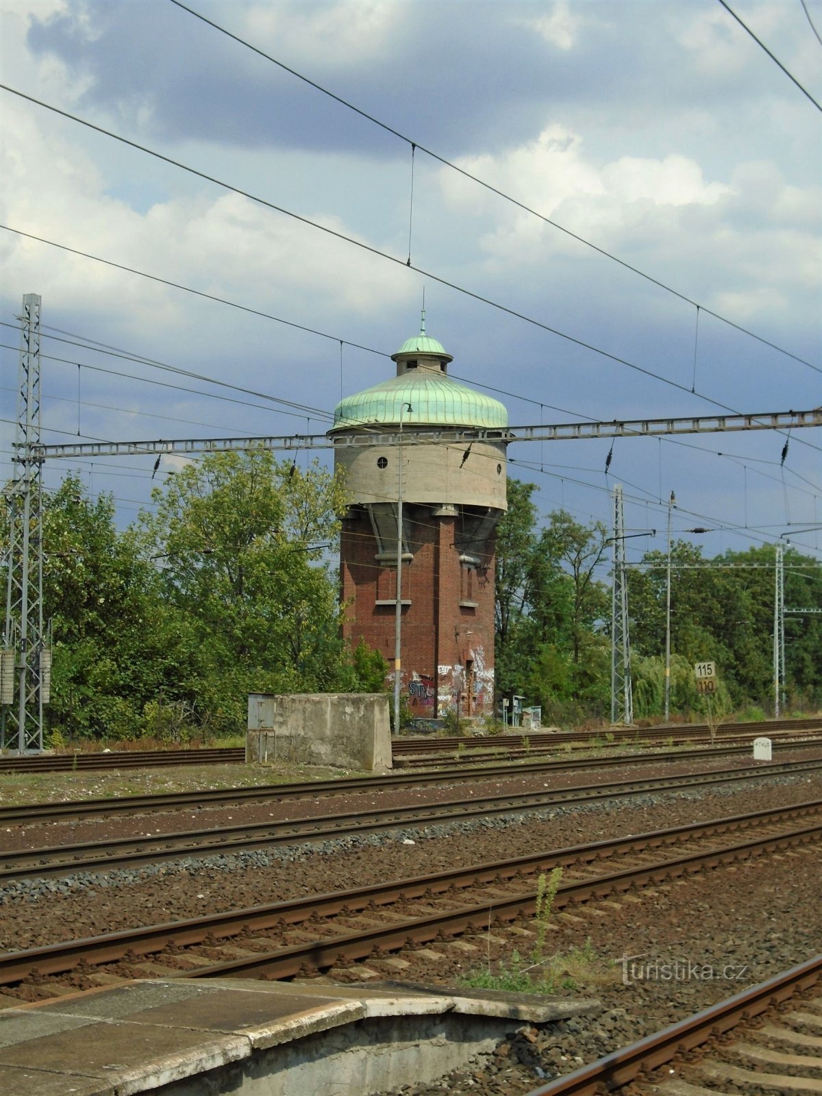 Rezervorul turnului stației (Roudnice nad Labem, 23.7.2018)