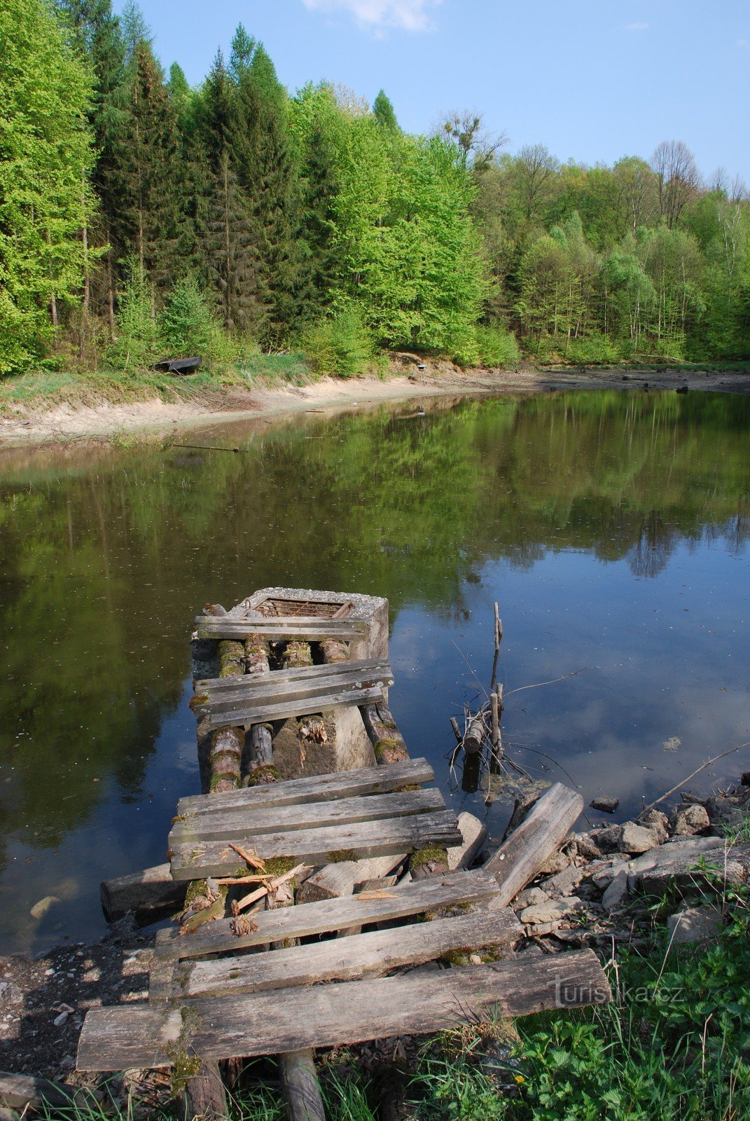 Reservoir i Březiné nær Stará Ves nad Ondřejnicí