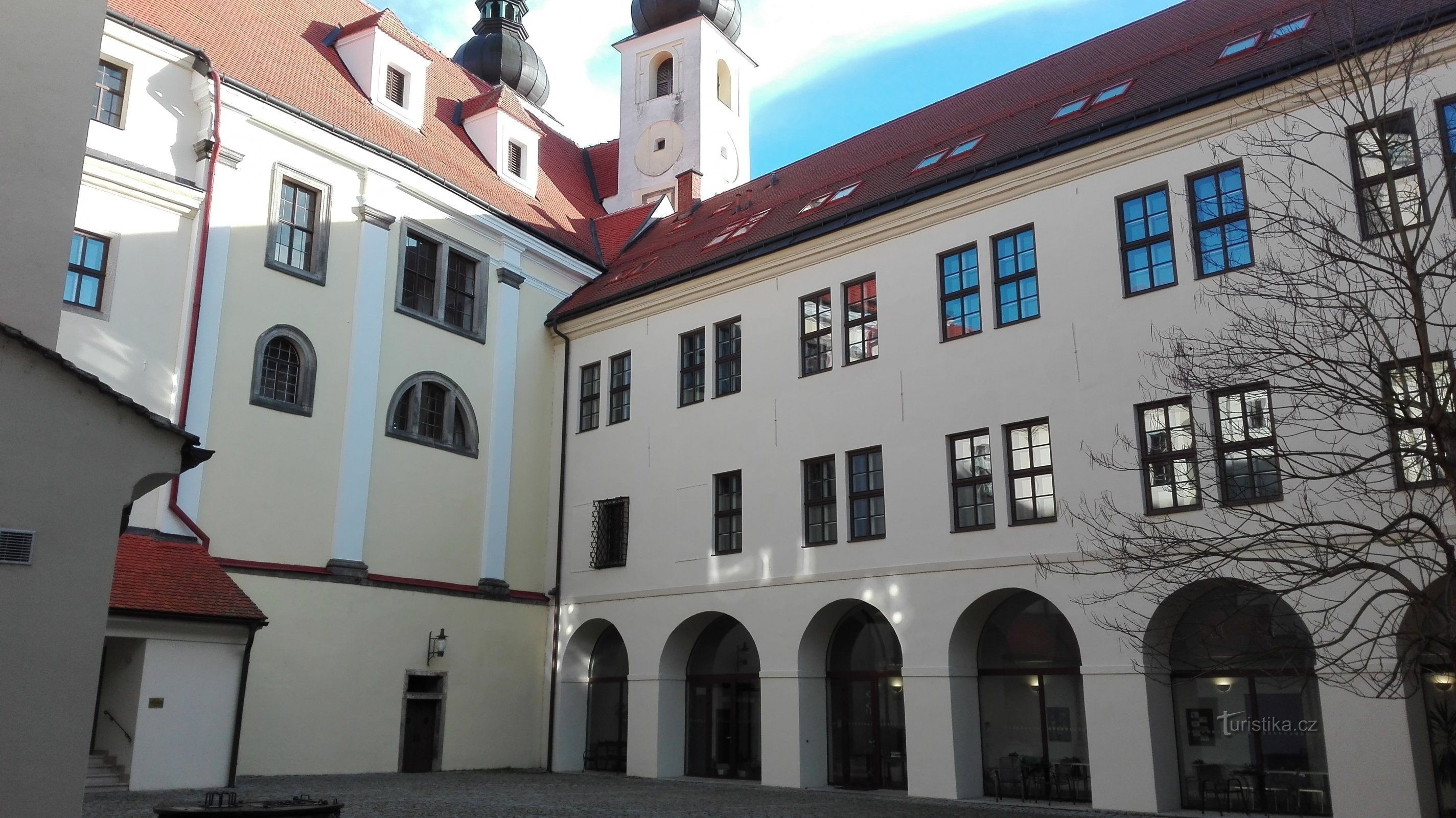 Dormitory courtyard.