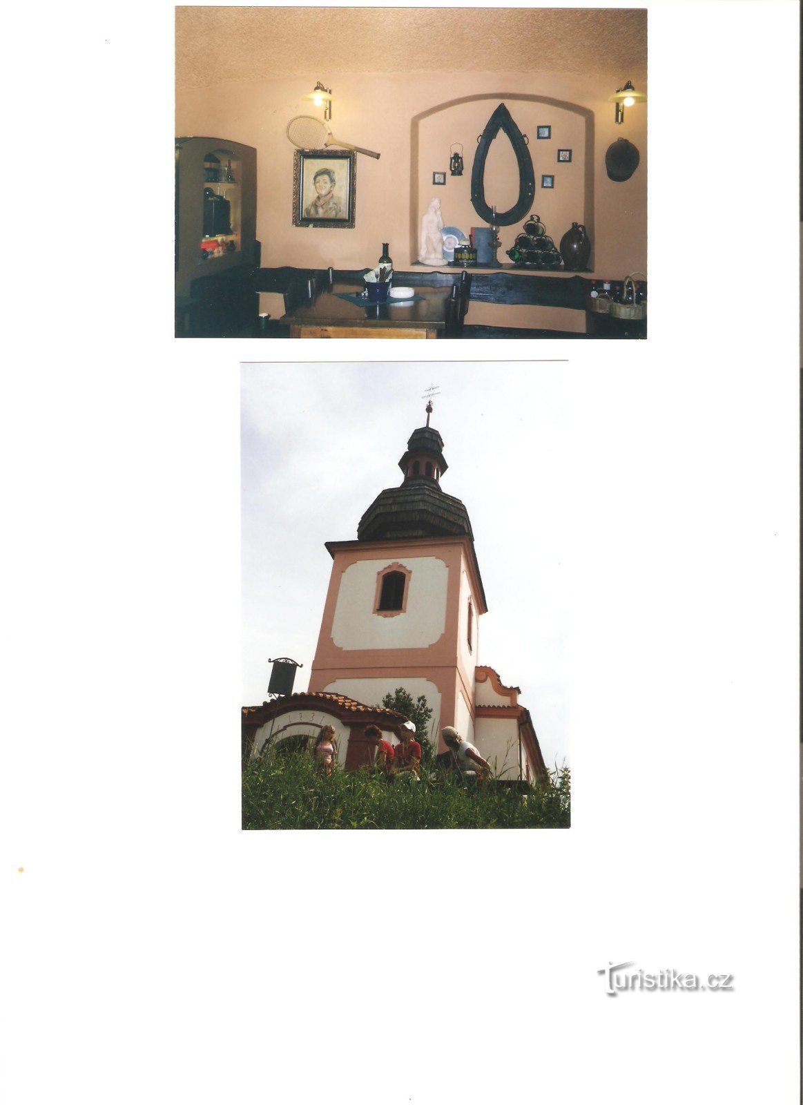 Above Čerčany - restaurant interior, below Lštění - Klimentek