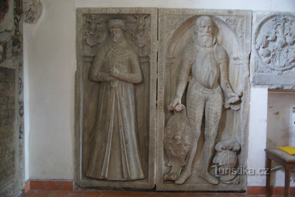 gravstenar över Jan Žalkovský och Anežka Bítovská