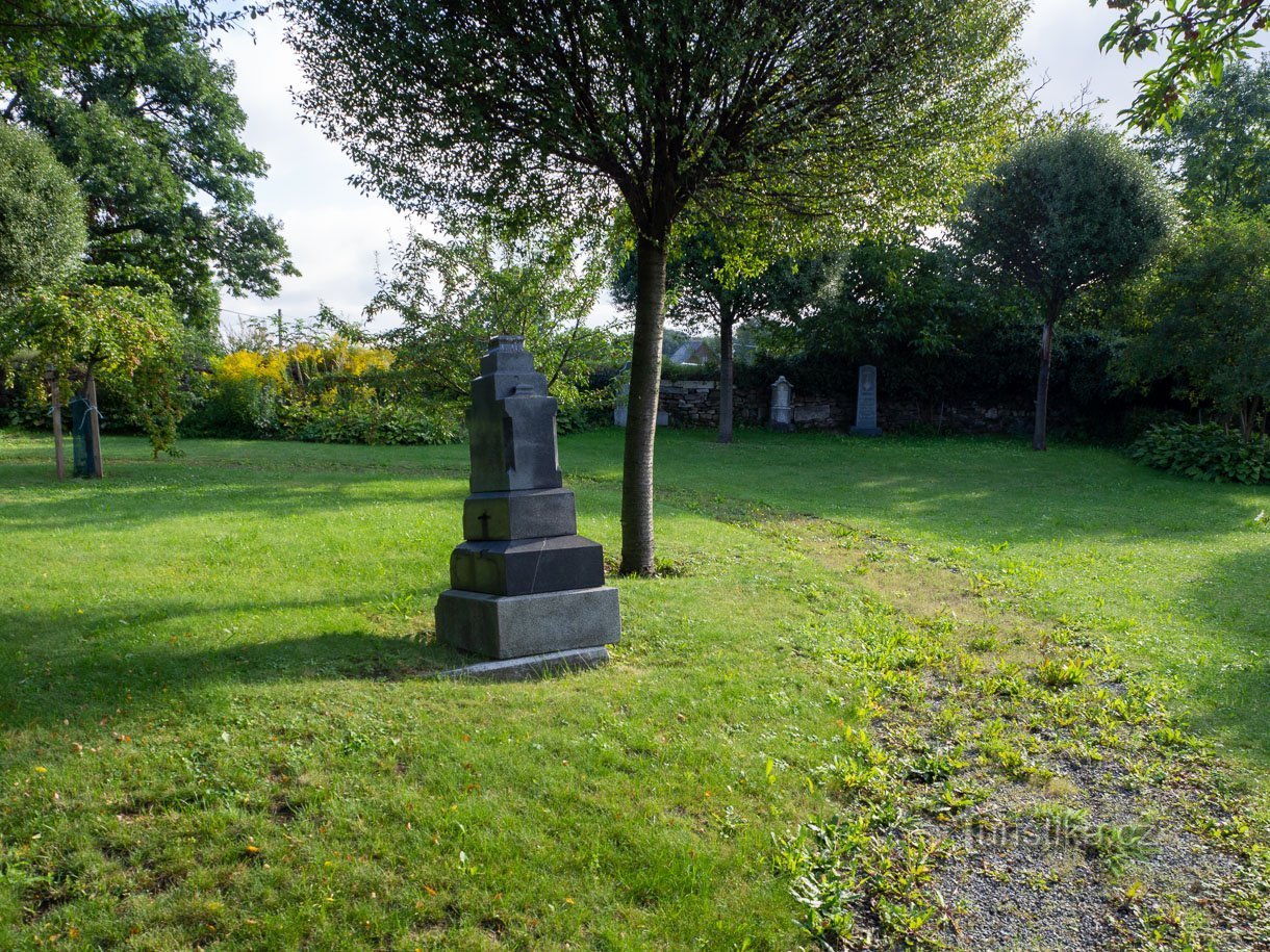 The tombstones are mostly damaged