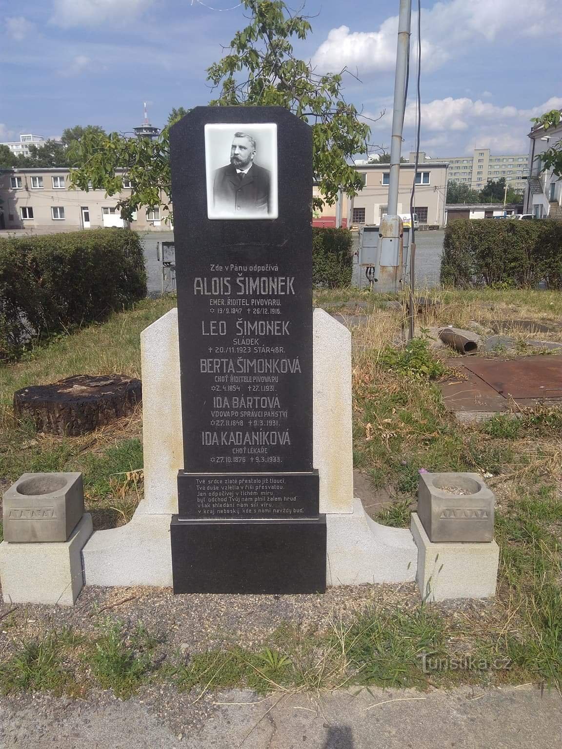 Bia mộ của Alois Šimonek - cha đẻ của bia Porter